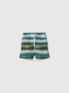 Missoni Swim Shorts With Gradient Micro Zigzag Print In Green