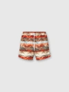 Missoni Swim Shorts With Macro Zig Zag Dégradé Print In Orange