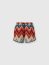 Missoni Swim Shorts With Macro Zigzag Print In Orange