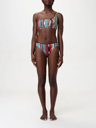 Missoni One-shoulder Multicolored Striped Bikini