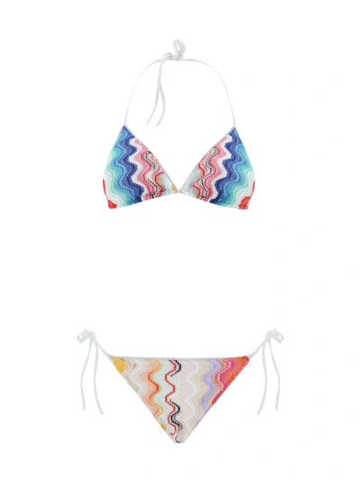 Missoni Swimsuit In Multi White