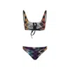 Missoni Chevron Bikini Scoop Neck Viscose Blend In Multi