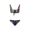 Missoni Chevron Bikini Scoop Neck Viscose Blend In Multi