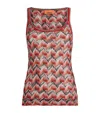 Missoni Viscose Tank Top With Round Neckline In Multi
