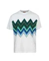 Missoni White Cotton T-shirt With Macro Zigzag Print