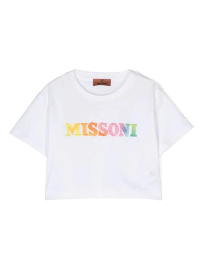 Missoni Kids' T-shirt Con Logo In White