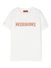 Missoni Logo Sequin Embellished T-shirt In Cream