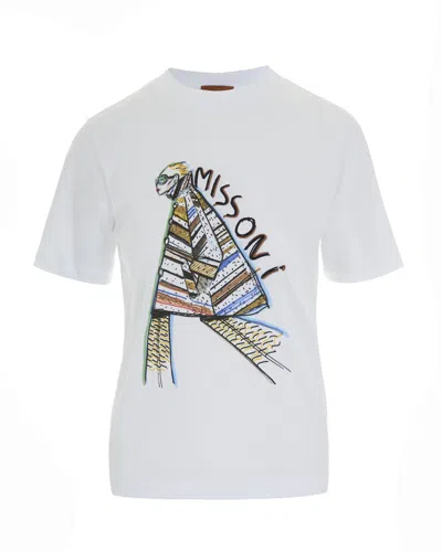 Missoni T-shirt Con Stampa E Logo In White
