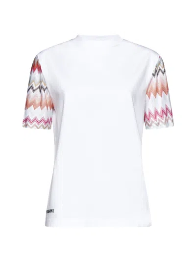 Missoni T-shirt In Lgt Tone Multic White