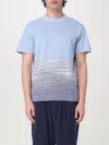 Missoni Men's Flame Cotton And Linen T-shirt | Size Small | Us25sl09 Color Bj00mrs72iz In Blue