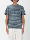 Missoni Flame-zigzag Pattern Crew-neck T-shirt In Blue