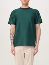 Missoni Green T-shirt In Tone-on-tone Zig Zag Cotton Jersey In Green