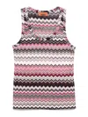 Missoni Multicolor Top With Pink And Black Design In Multicolour