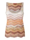 Missoni Viscose Tank Top In Multicolour