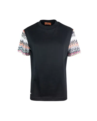 Missoni Zig Zag Cotton Jersey T-shirt In Bj00jus91j1