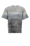 Missoni Man T-shirt Midnight Blue Size Xxl Cotton In Stripped
