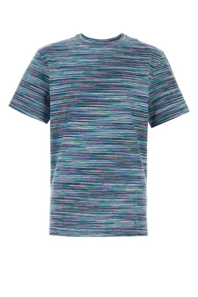 Missoni Embroidered Cotton T-shirt In Stripped