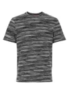 Missoni Man T-shirt Midnight Blue Size Xxl Cotton In Stripped