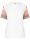 Missoni Handcrafted Chevron Crew Neck T-shirt In Multicolour