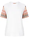 Missoni Handcrafted Chevron Crew Neck T-shirt In Multicolour