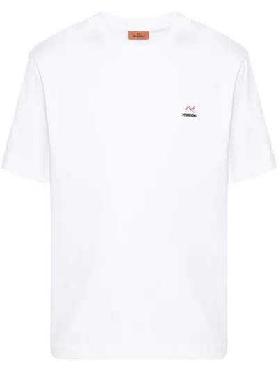 Missoni Handcrafted Mesh Crew Neck T-shirt In White