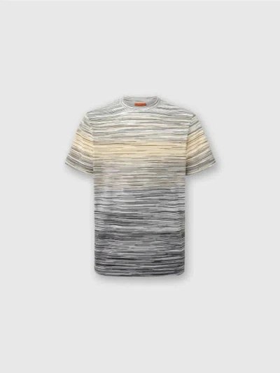 Missoni T-shirt With Faded Flame Pattern In Multi