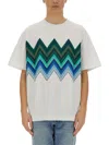 Missoni White Cotton T-shirt With Macro Zigzag Print