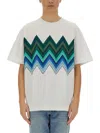 Missoni White Cotton T-shirt With Macro Zigzag Print In White