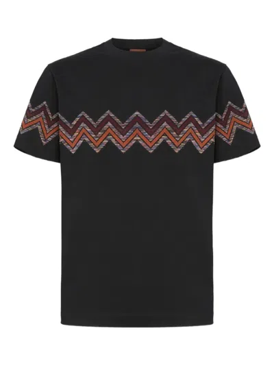 MISSONI MISSONI T-SHIRT WITH ZIGZAG PRINT