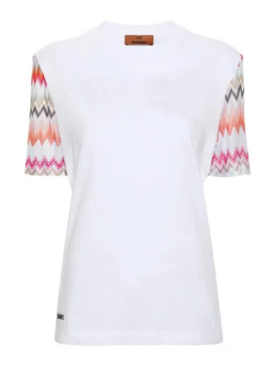 MISSONI T-SHIRT WITH ZIGZAG SLEEVES