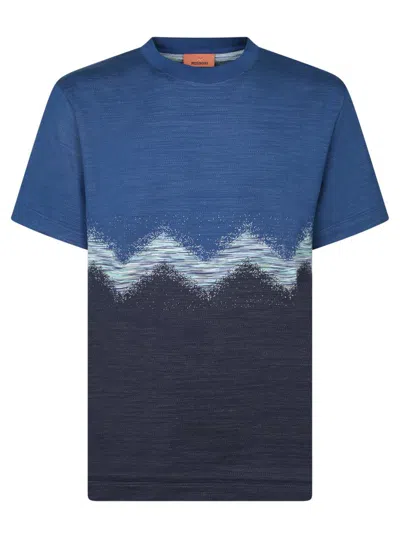 Missoni Blue Zig-zag T-shirt