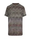 Missoni Caperdoni Short Sleeve T-shirt With Sequin In Green