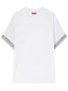 Missoni Chevron Knit-detailed Cotton T-shirt In White