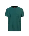 Missoni Green T-shirt In Tone-on-tone Zig Zag Cotton Jersey In Green