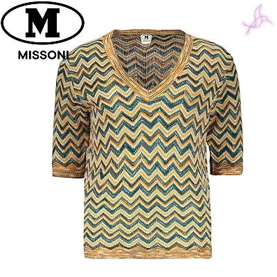 Pre-owned Missoni T-shirts  Ds22sn2ebk029a Woman Orange 139798 Clothing Original Out