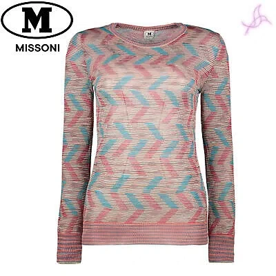 Pre-owned Missoni T-shirts  Ds22sn2gbk029f Woman Pink 139807 Clothing Original Outlet