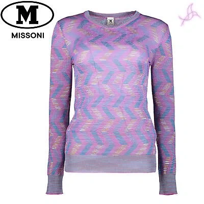 Pre-owned Missoni T-shirts  Ds22sn2gbk029f Woman Violet 139803 Clothing Original Outlet
