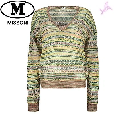 Pre-owned Missoni T-shirts  Ds22sn2ibk030a Woman Green 139809 Clothing Original Outlet
