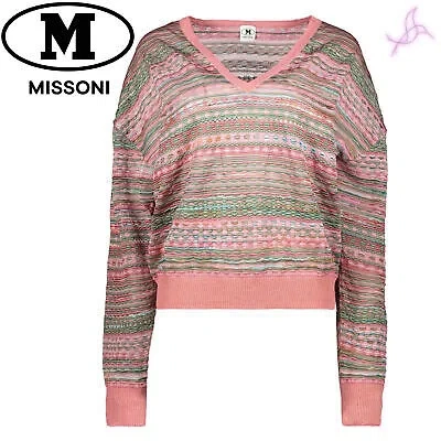 Pre-owned Missoni T-shirts  Ds22sn2ibk030a Woman Pink 139811 Clothing Original Drain Outlet
