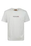 Missoni Crew Neck Embroidered Design Short Sleeves In White