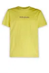Missoni Crew Neck Embroidered Design Short Sleeves In Yellow