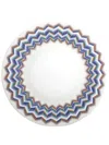 Missoni Tableware White Jarris Zig-zag Charger Plate In Multicolour