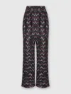 Missoni Tailored Pants In Lace With Belt In Multi