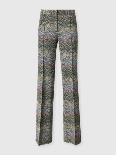 Missoni Tailored Space-dye Viscose Lamé Trousers In Multicoloured