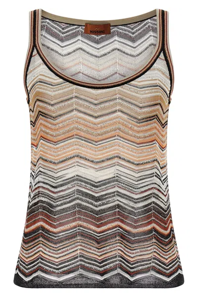 Missoni Women Multicolor Chevron Lam Tank Top, Xxl Luxury Tops For Women Darveys