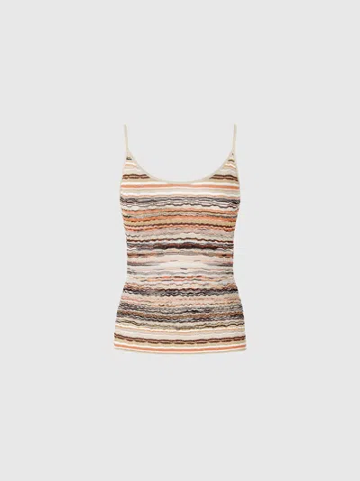 MISSONI TANKTOP AUS GEPRÄGTER VISKOSE MIT LAMÉ-WELLENMUSTER