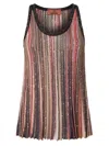 Missoni Lurex Striped Tank Top In Multicolour