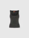 Missoni Scoop-neck Metallic-effect Tank Top In Black