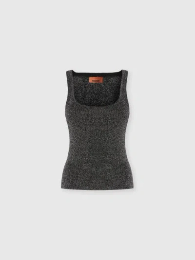MISSONI MISSONI TANK TOP IN VISCOSE AND LAMÉ BLEND