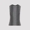 Missoni Black/white Zip Zack Print Top In Lg Black White